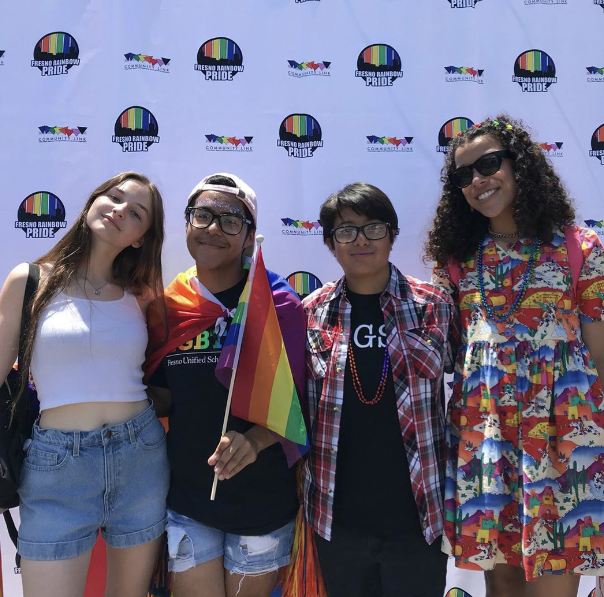 Central Valley Youth Council members at Fresno Pride in 2019