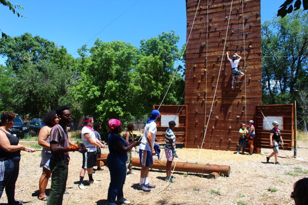 LGBTQ Youth Participate in a Ropes Course in New Mexico